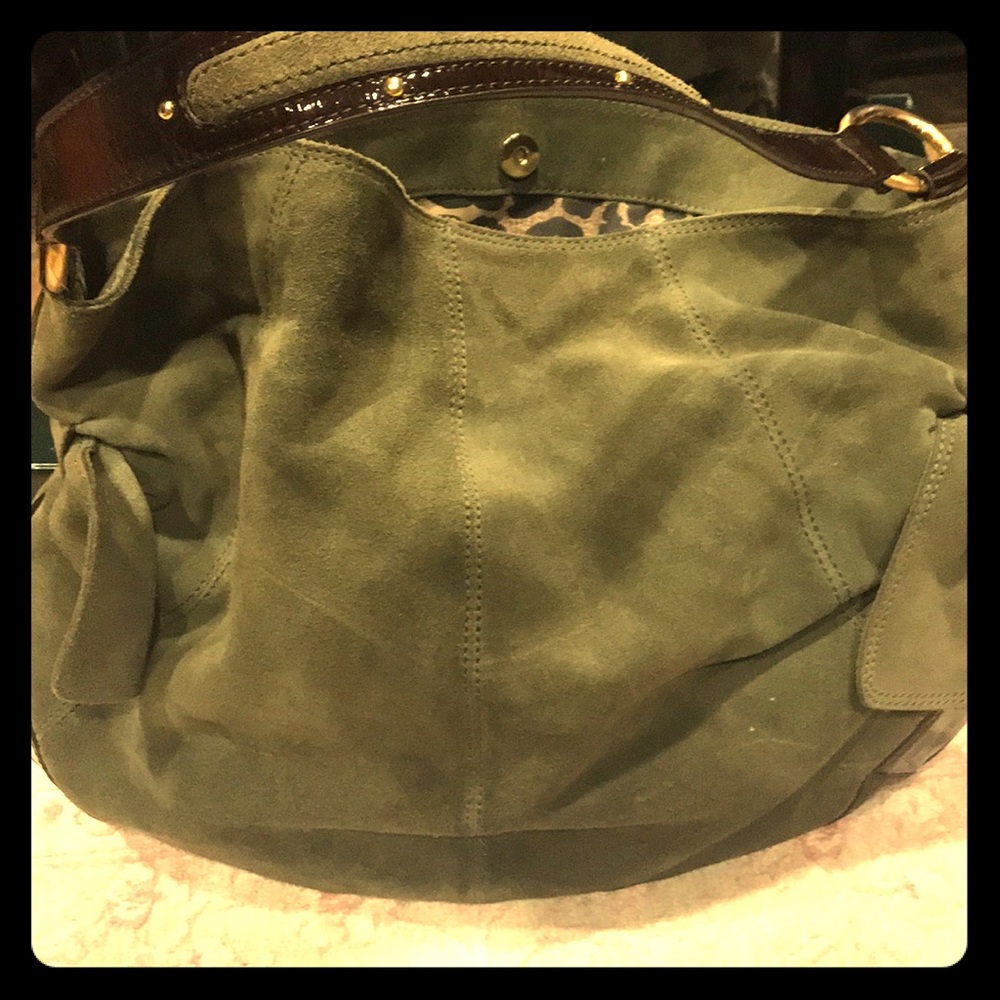 Suede leather LC purse